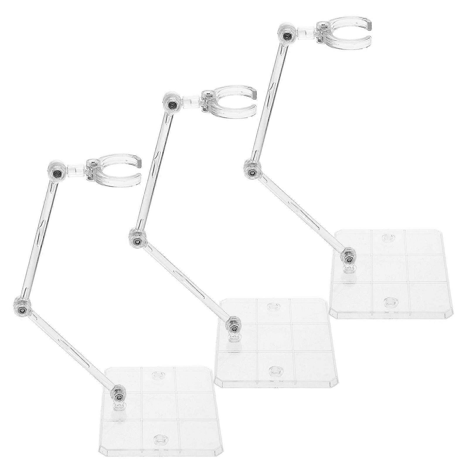 3Pcs Transparent Doll Display Stand for Collectors and Models