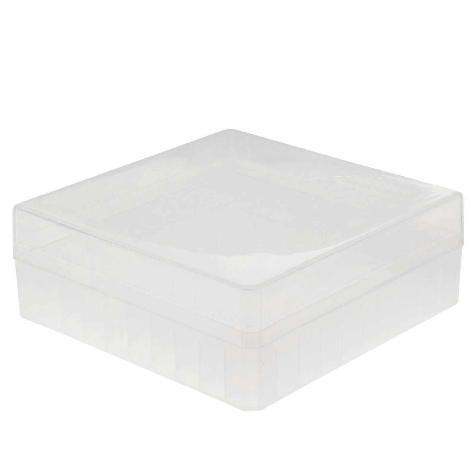 Microcentrifuge Tube Box Plastic Freezing Test Tubes Container Polycarbonate Vial Box (100 Well)