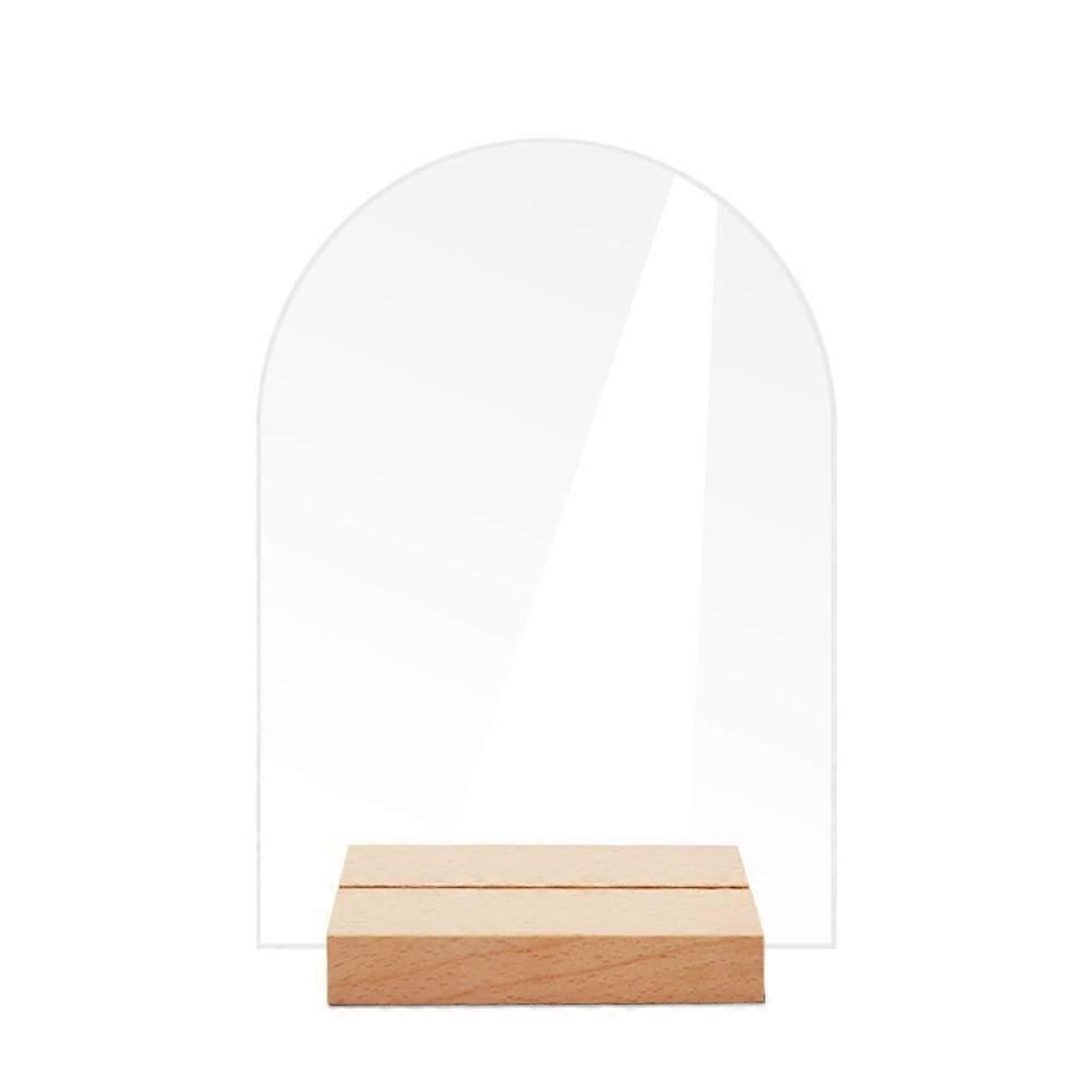 12PCS Clear Acrylic Table Signs with Stands, Blank Arch Table Numbers for Wedding Party Decoration