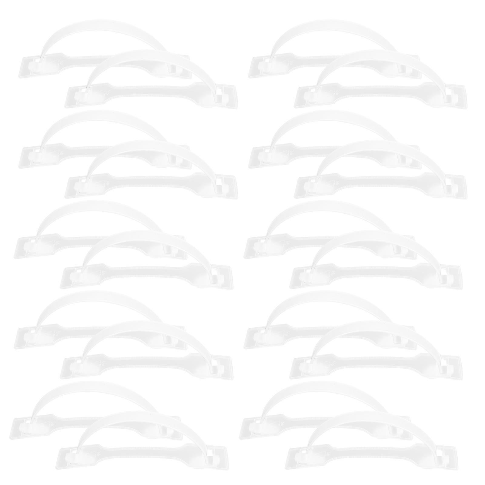 Replacement Cardboard Box Handles for Carrying 100Sets White Plastic