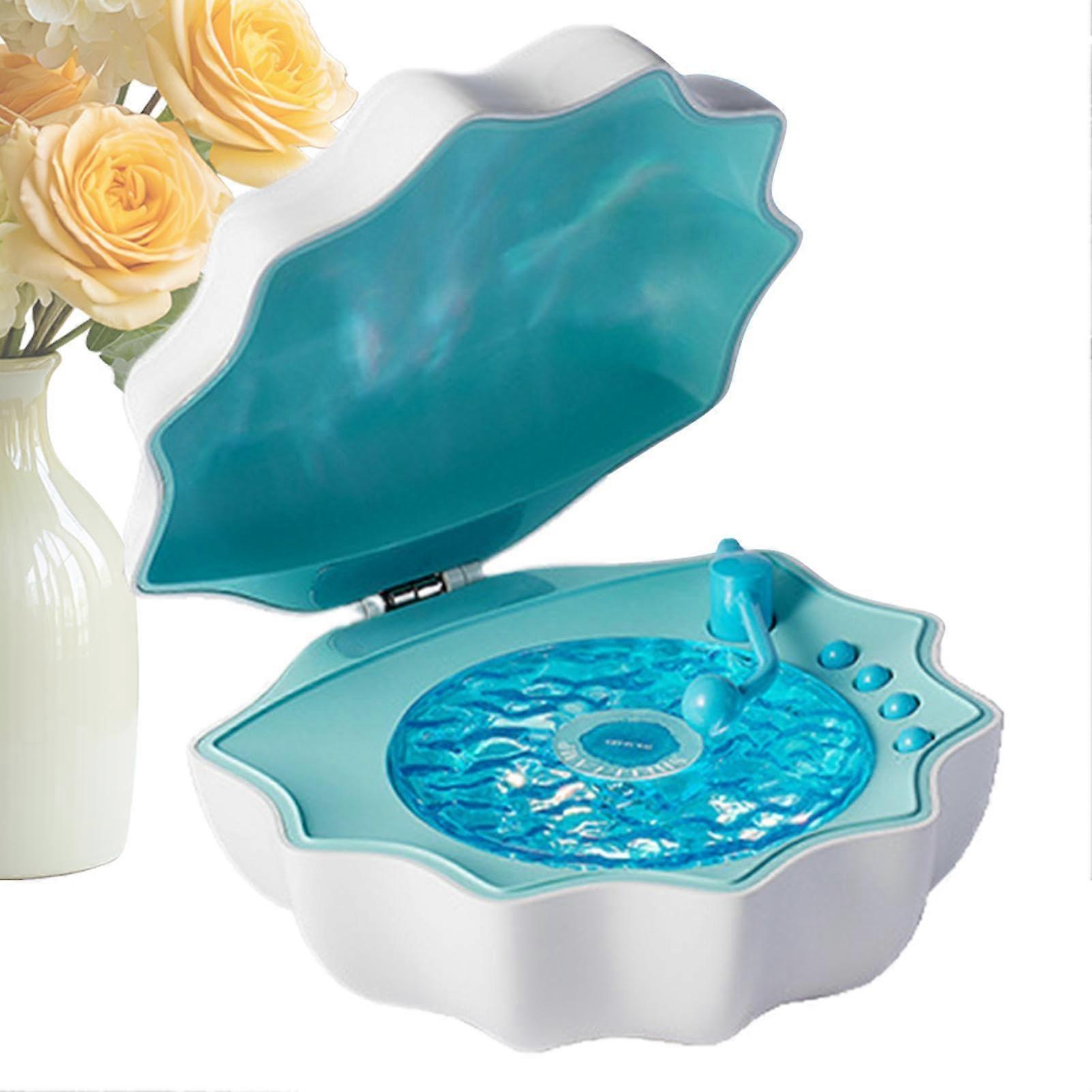 Shell Speaker Lamp Shell Wave Bluetooth Speaker With Ambient Light Adjustable Shell Light Blue Cozy Music Player Bedroom