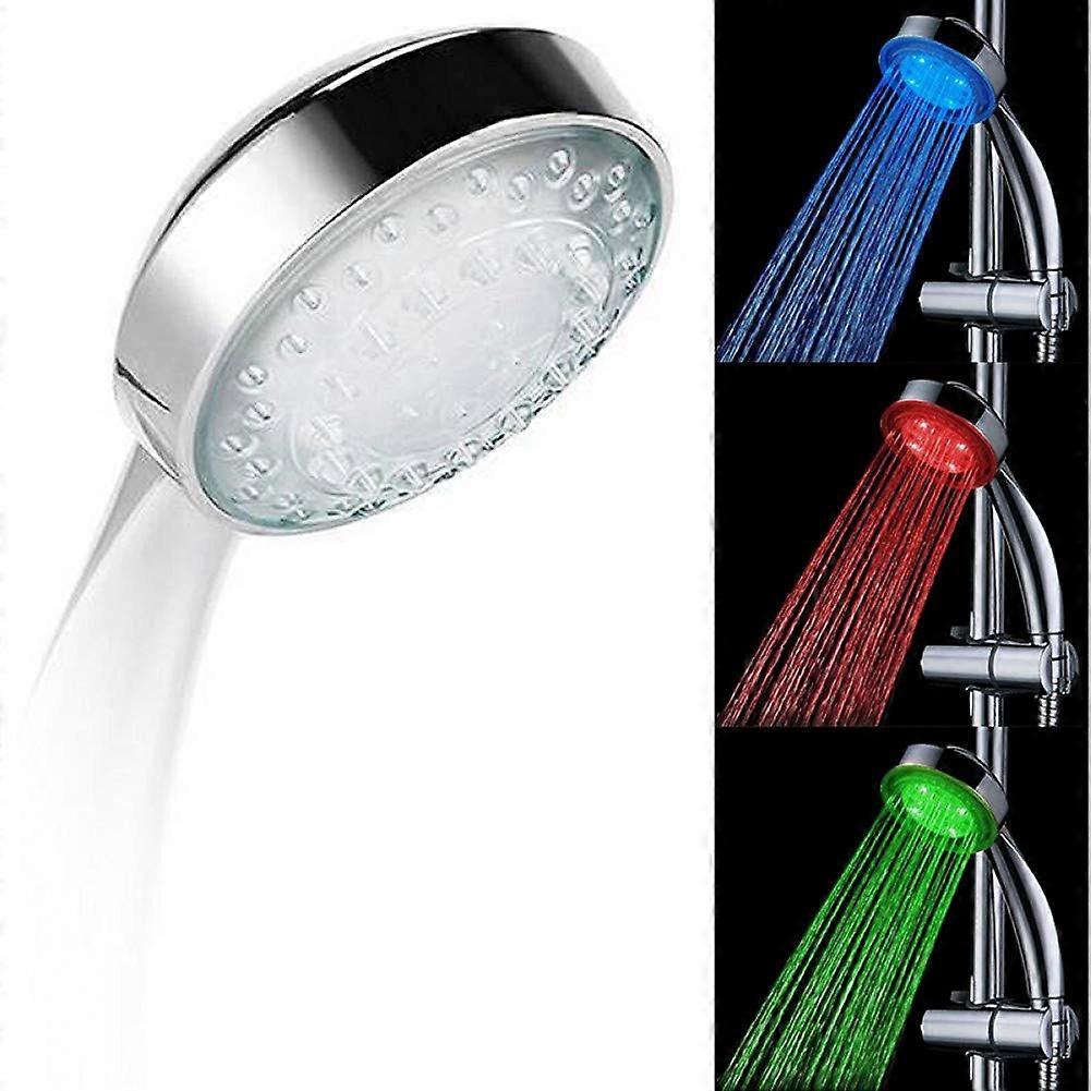 Handheld LED Bathroom Shower Head with Temperature Control, 3 Color Options, Water-Saving Design, Modern Style