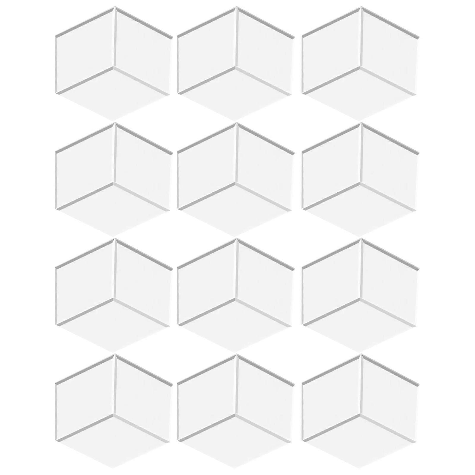 مجموعة من 12 لوحة حائط رغوية الصوتية لوحات فعالة للحد من الضوضاء ألواح حائط عازلة للصوت لغرف الأطفال والمكاتب أبيض