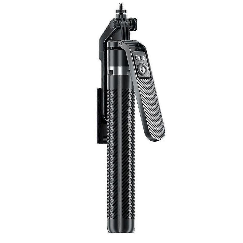 1.8m Long 360° Rotating Head Phone Selfie Stick Four-Legged Stand Bluetooth Remote Expansion Tripod for Smartphone Black