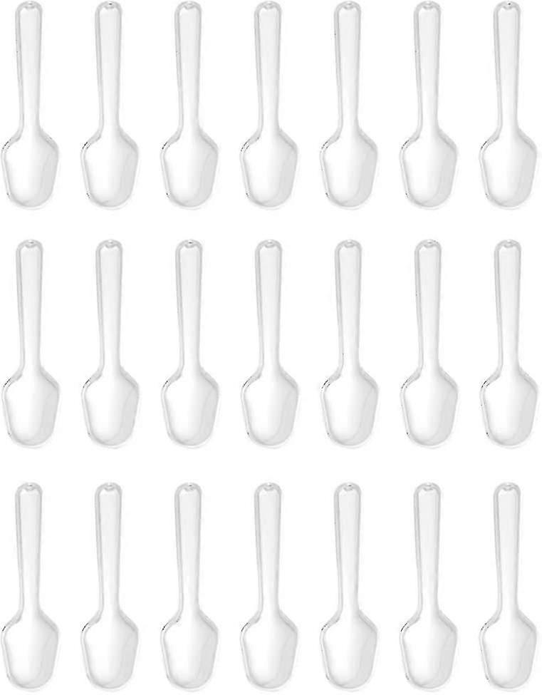 500pcs 일회용 플라스틱 숟가락 클리어 아이스크림 숟가락 미니 숟가락 젤리 푸딩 사막 Szkydv