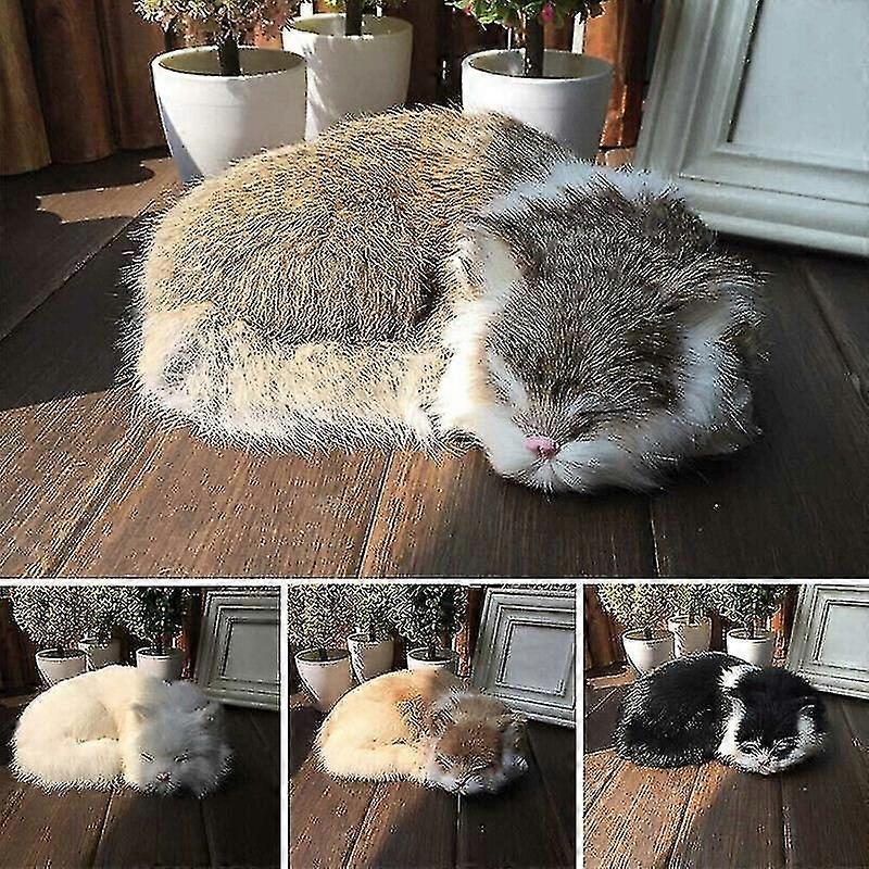 Śpiący kot Realistyczny śpiący kot Wypchany śpiący kot Pluszowy