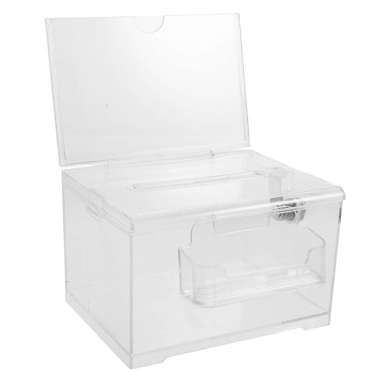 Clear Acrylic Voting Box with Lock for Donation and Suggestion Use