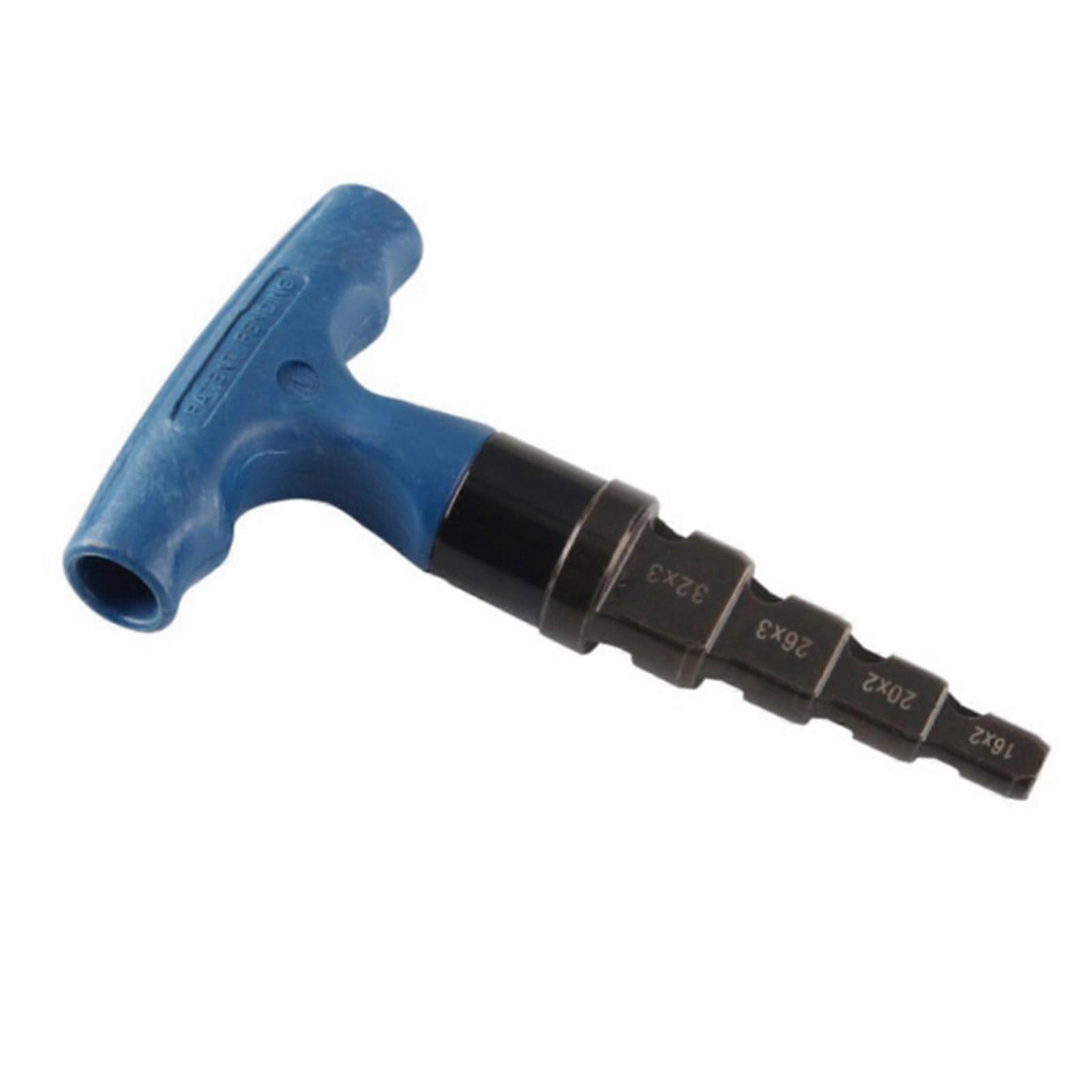 Deburring Tool Pipe Inner Chamfer Tool 4 in 1 Multilayer Ratchet with Rotation Calibration Reamer for 16-32mm Metal Multicolor