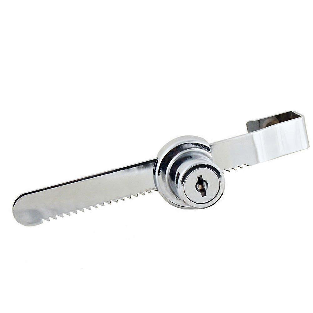 For Vivariums Chrome Glass Door Lock Slide Lock with 2 Keys for 5-10mm Glass Panes Furniture Window Security