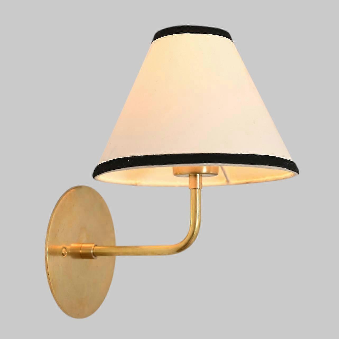 1-Light Brass Sputnik Wall Lamp – Handmade Linen Shade, Elegant Design
