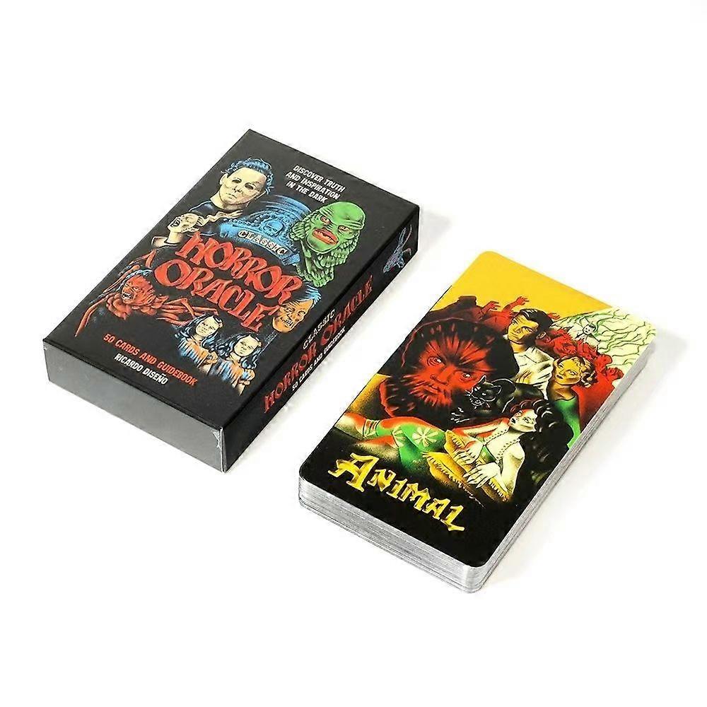 50 Pcs Cards Classic Horror Oracle Cards Discover Truth and Inspiration In The Dark 10.3*6cm