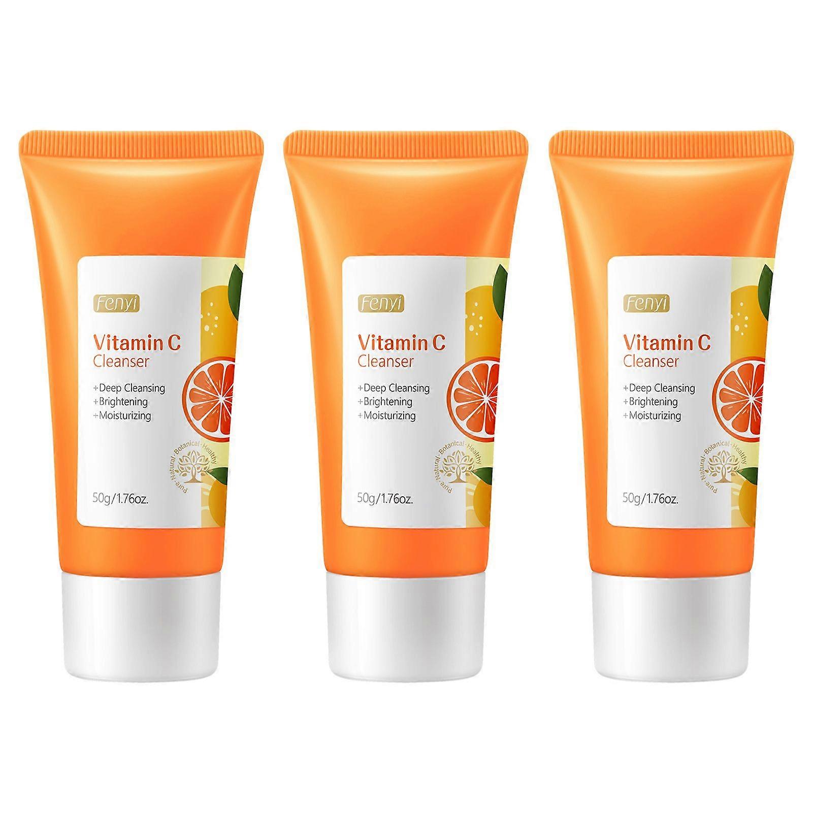 Vitamins C Face Wash for Brightening Hydrating and Moisturizing Cleanser for All Skin Types Daily Skincare Routine
