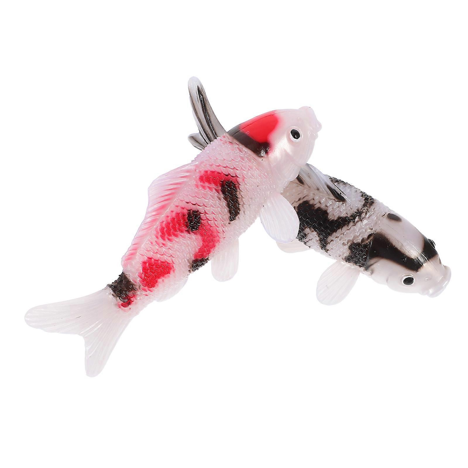Lifelike Koi Fish Decor Artificial Fish Model for Decoration 2Pcs