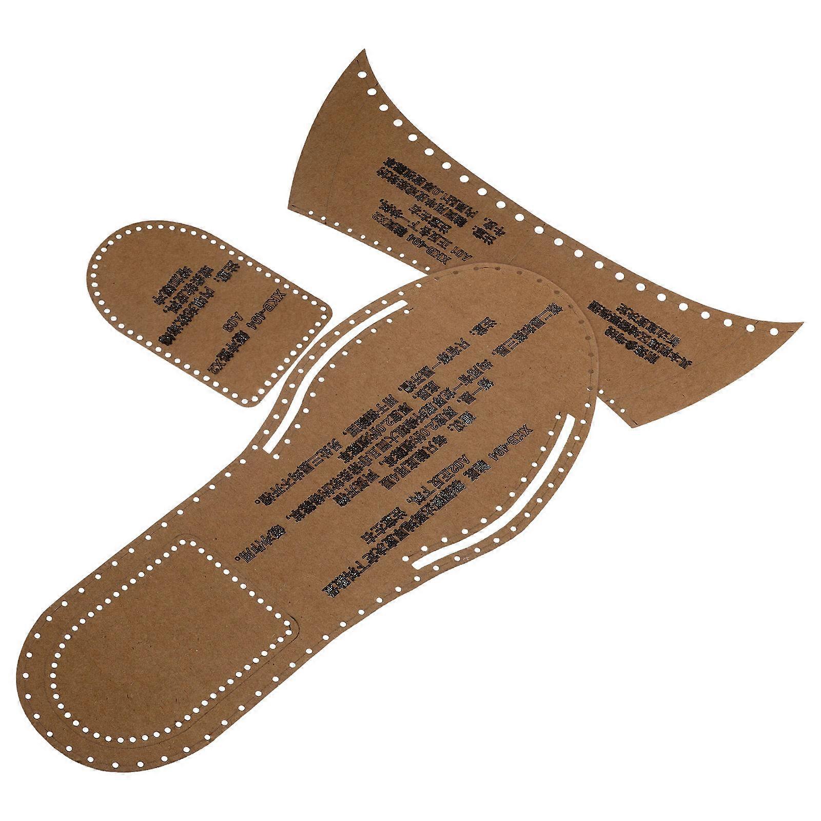 Slippers Template For DIY Sandals Crafting Projects Modern Design Light Brown Color Durable 1 Set