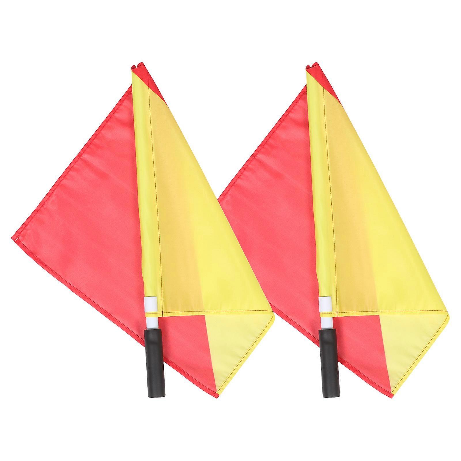 Signal Hand Flag Square PVC Training 2Pcs