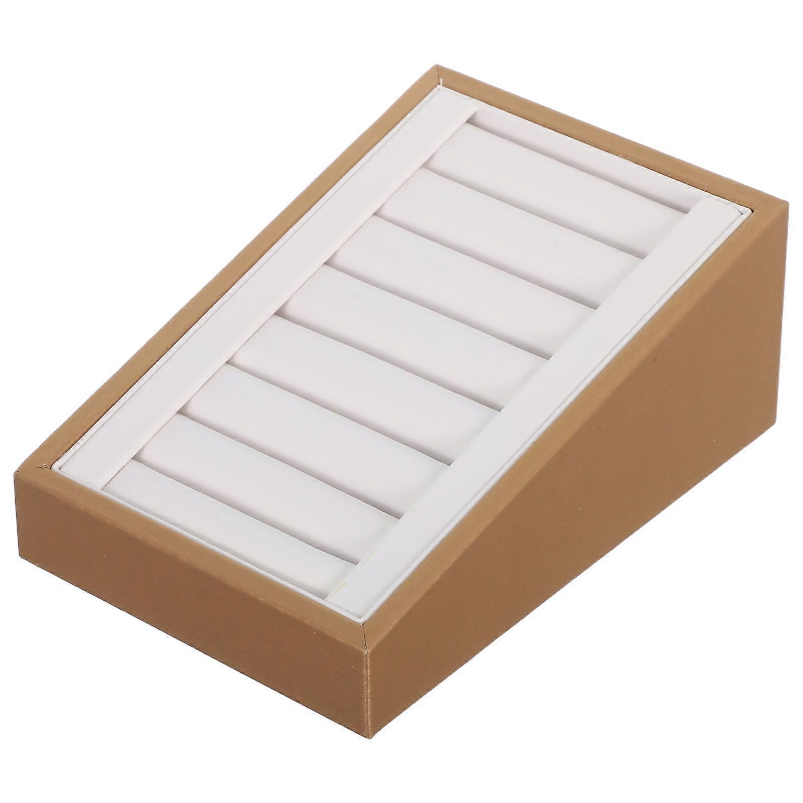 Khaki Jewelry Ring Tray Display Stand for Professional Ring Showcase
