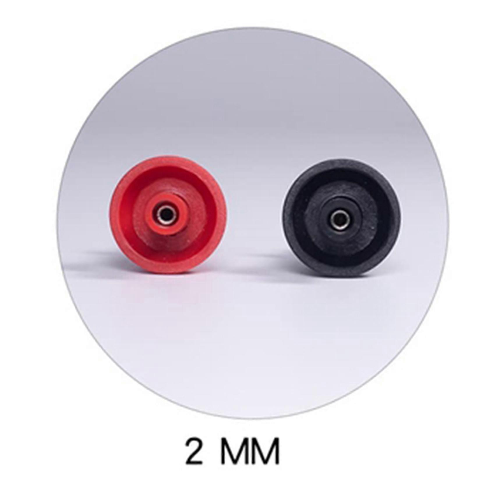 2X Universal Digital Multimeter Test Hook 2mm Straight Test Probe Extension Hook Needle