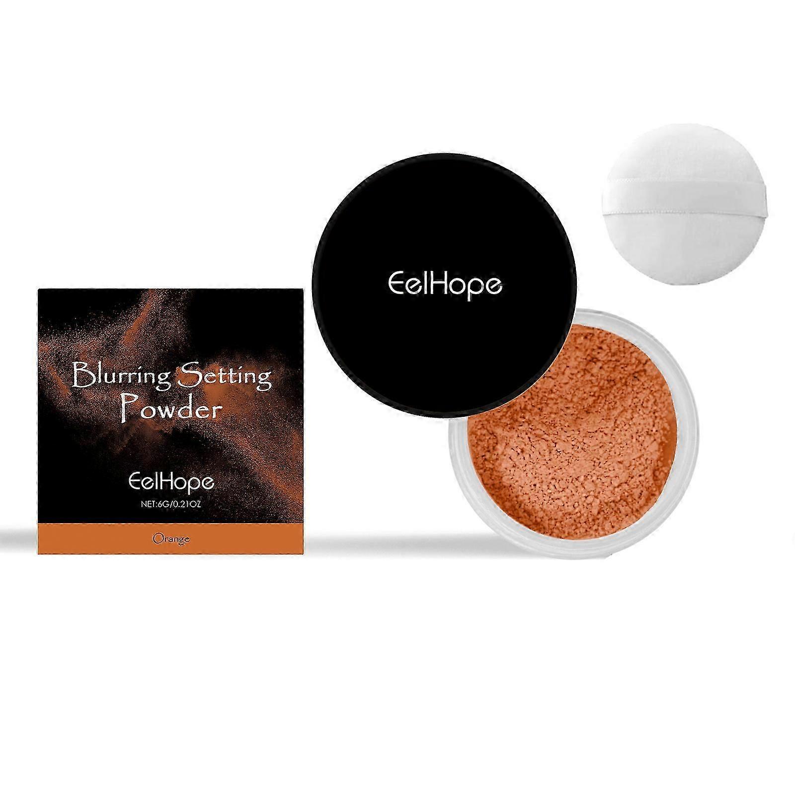 Orange Setting Powder - Natural, Breathable, Long-Lasting Matte Finish for All Skin Types