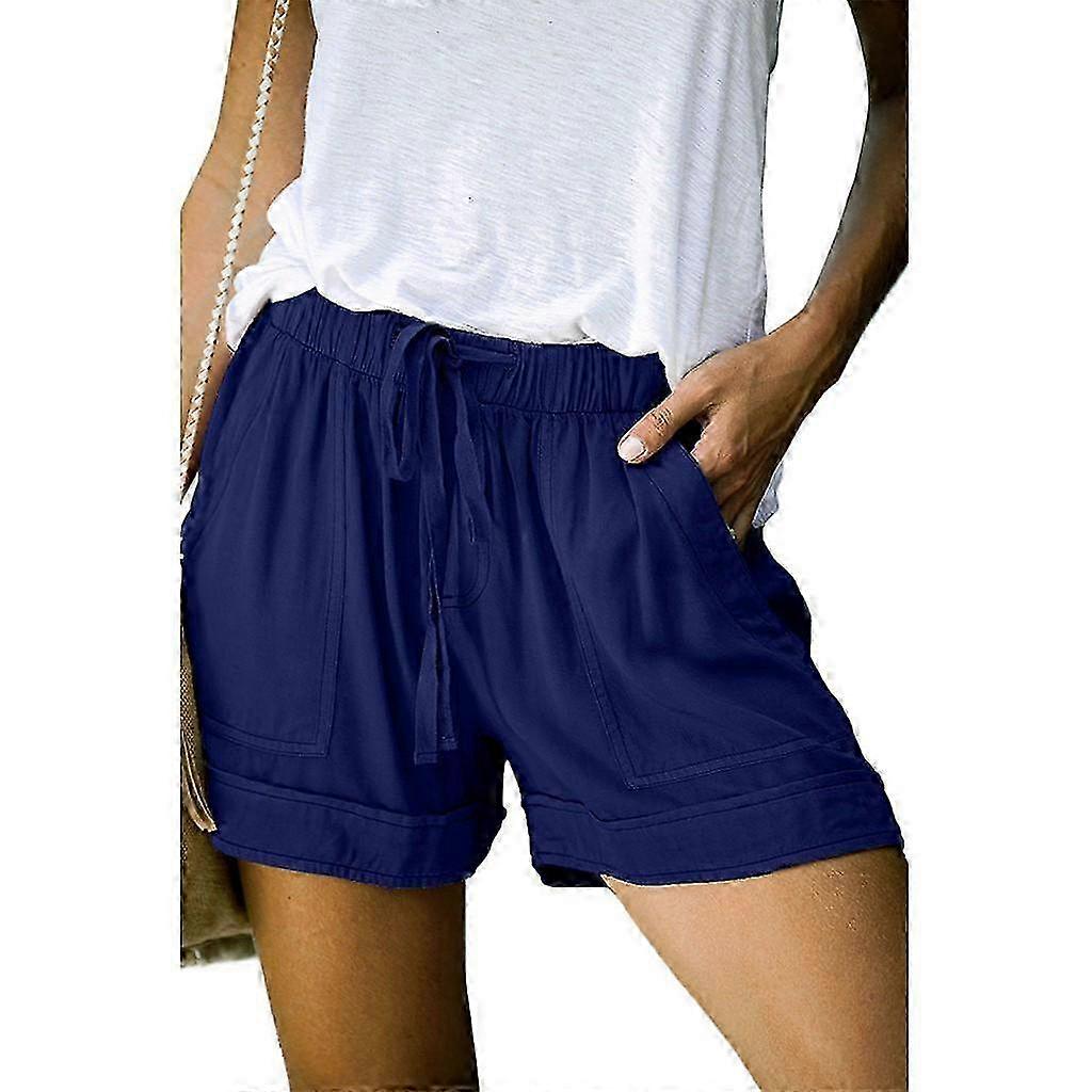 Drawstring Waist Shorts for Women with Pockets and Casual Fit