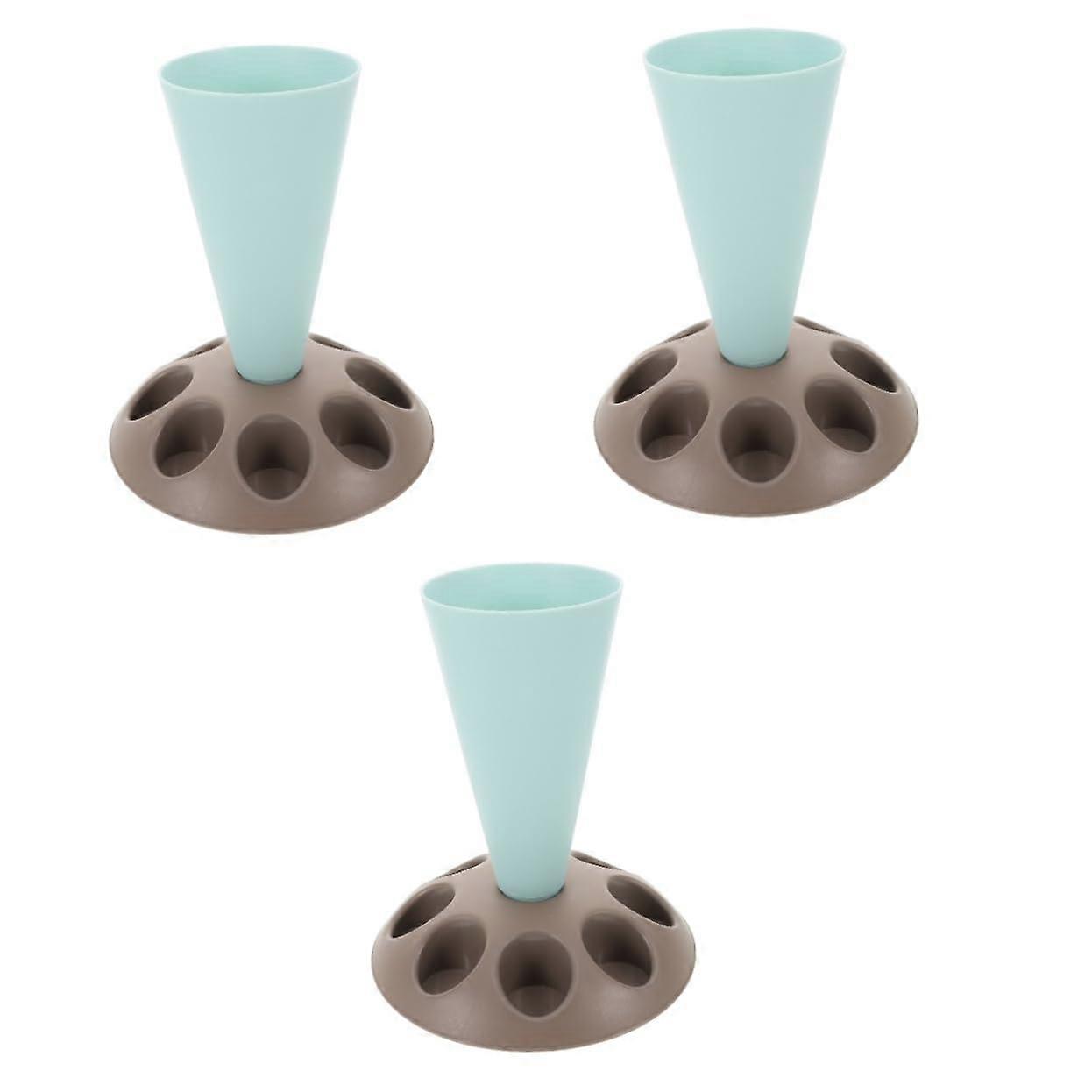 Piping Bag Holder Stand 3pcs MultiSlot Storage for Icing Bags and Tips Cake Decorating Drying Rack