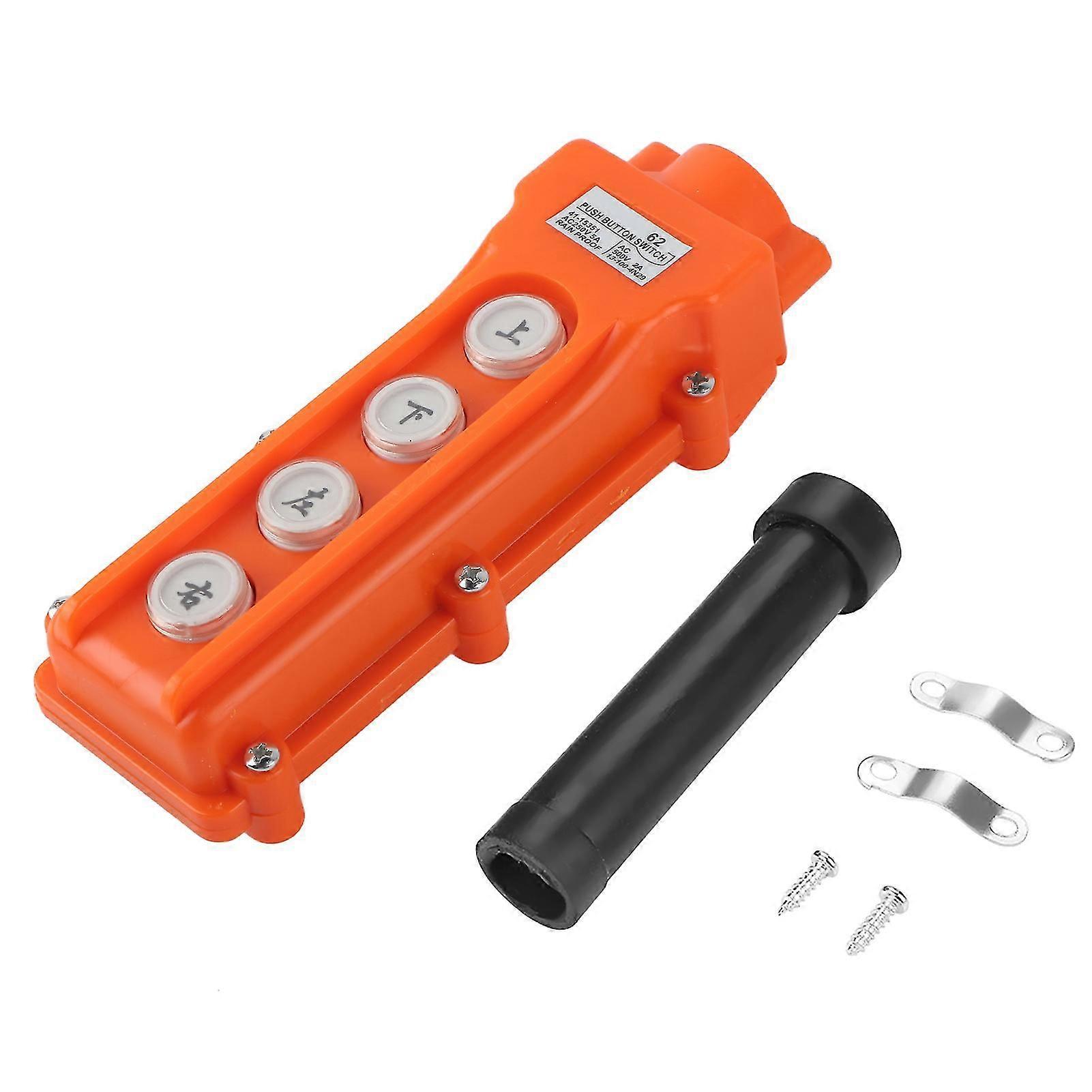 Rankomu Hoist Switch Control Crane Chain Hoist 4-Channel Push Button Switch Lifting Pendant Controller