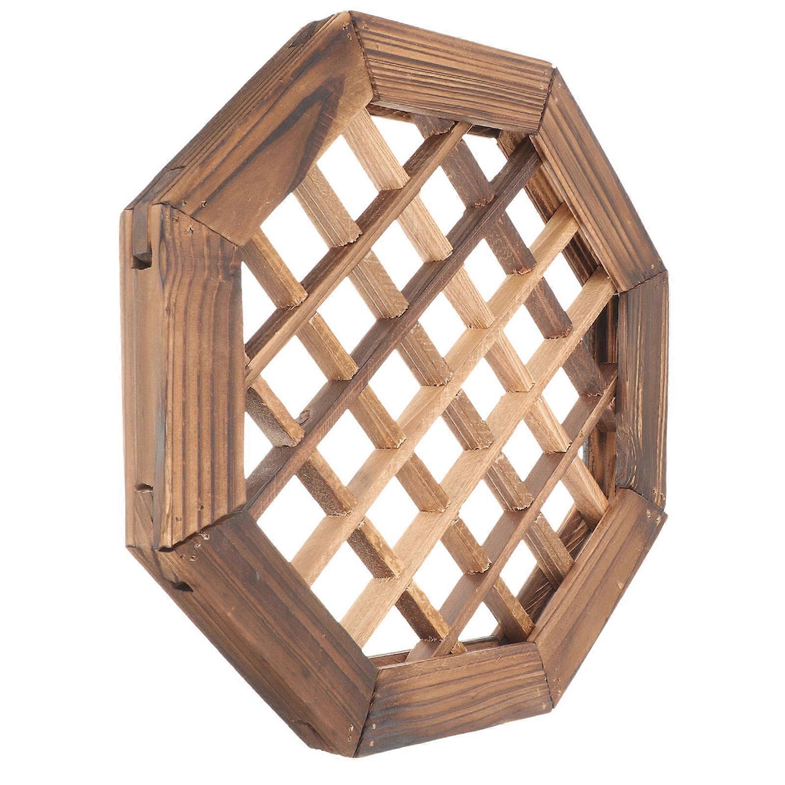 Grid Design Window Frame for Wall Decoration 5Pcs Rustic Style Wood Frame