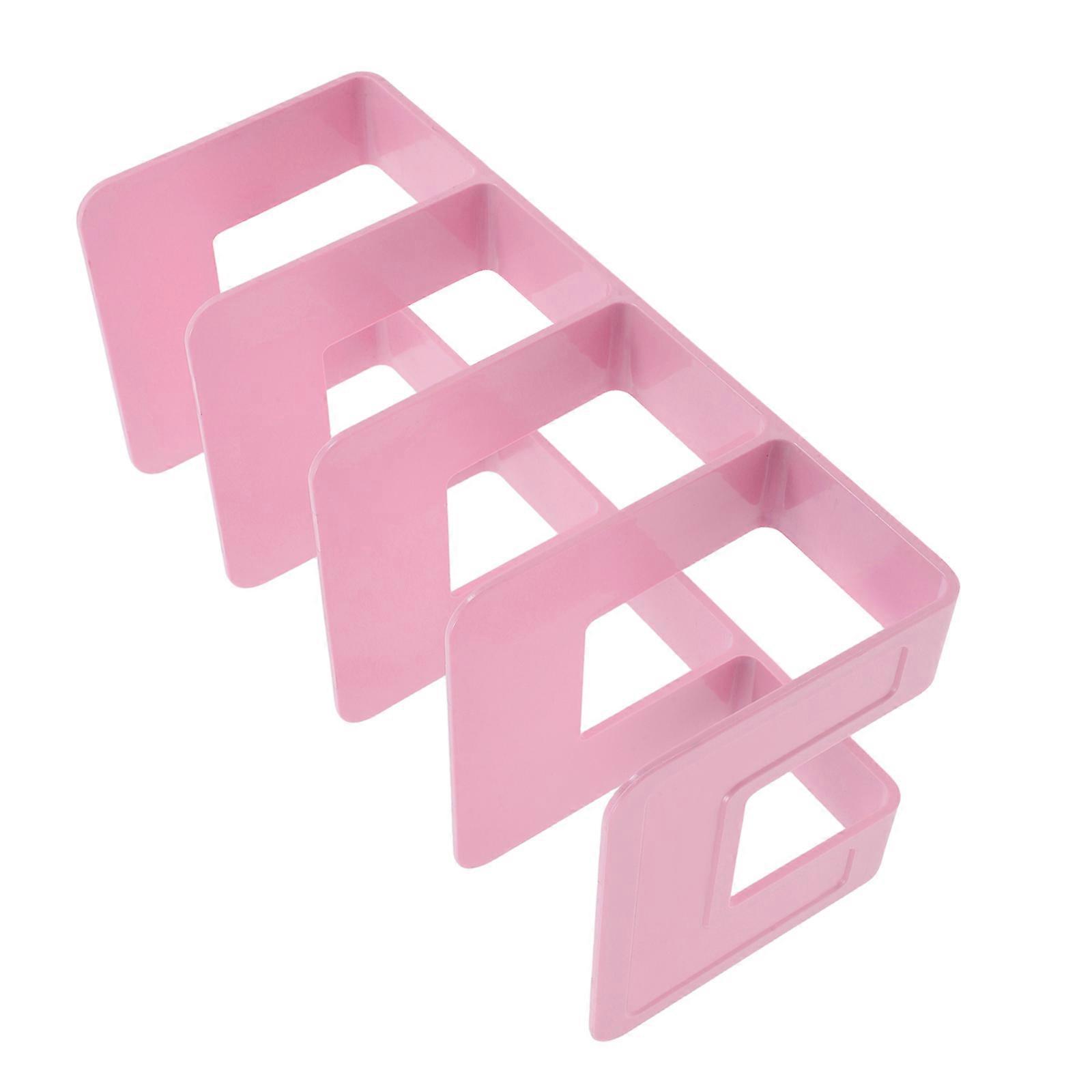 Bookends 4-Compartment Plastic Book Holders for Shelves Storage Rack