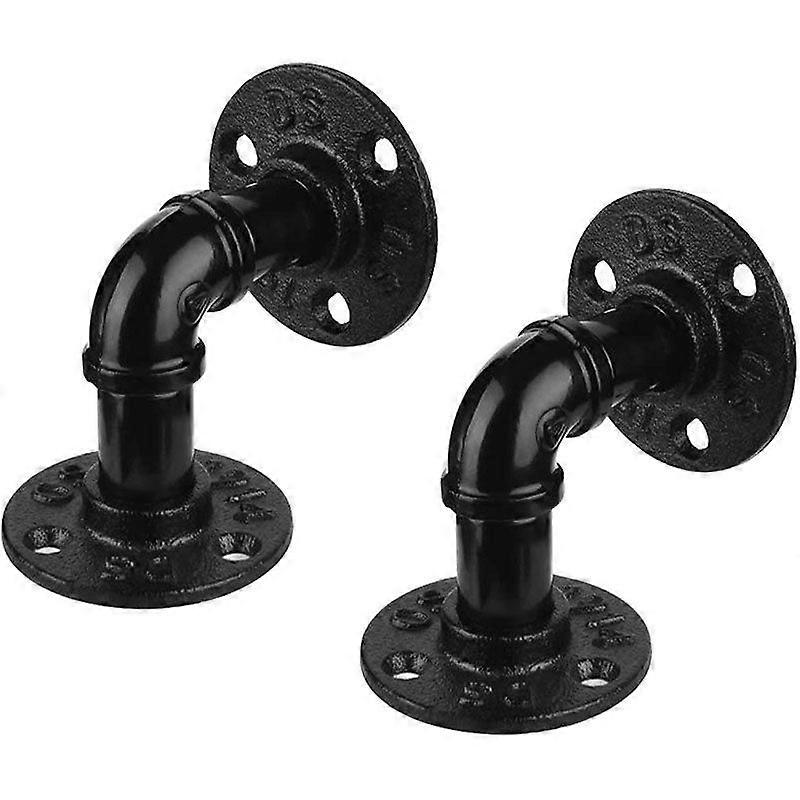 Set of 2 shelf brackets for 1/2" pipe,