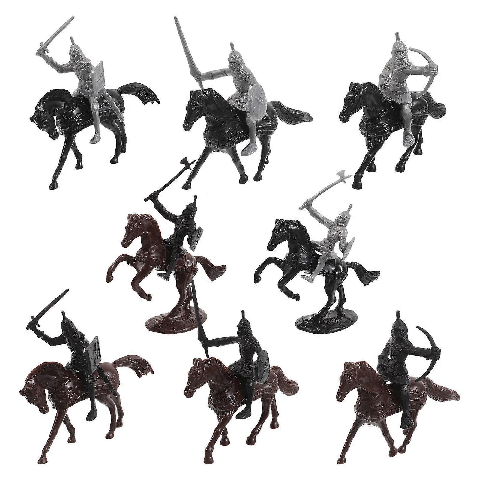 Medieval Knight Figurines for Play 32Pcs Soldier Models with Horses Set