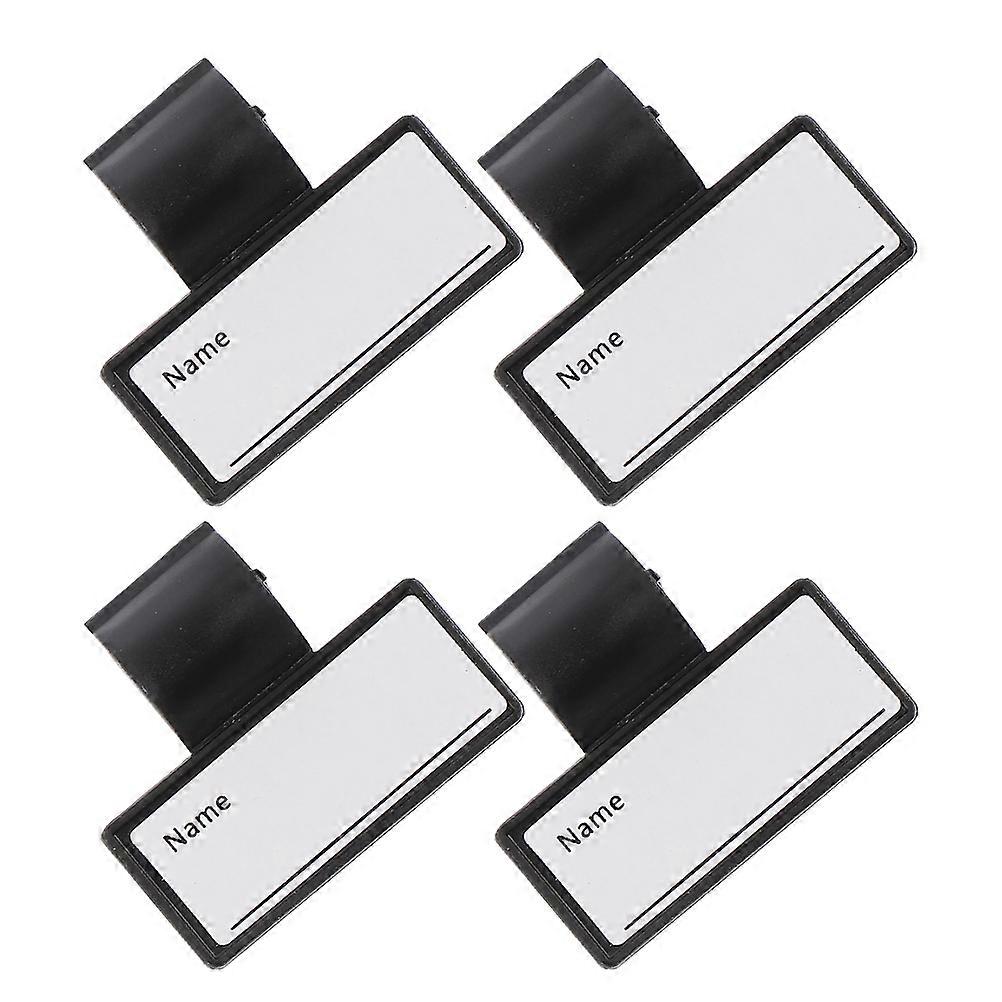 Writable Doctor Name Tags for Medical Tool 4Pcs Plastic Identification Clips