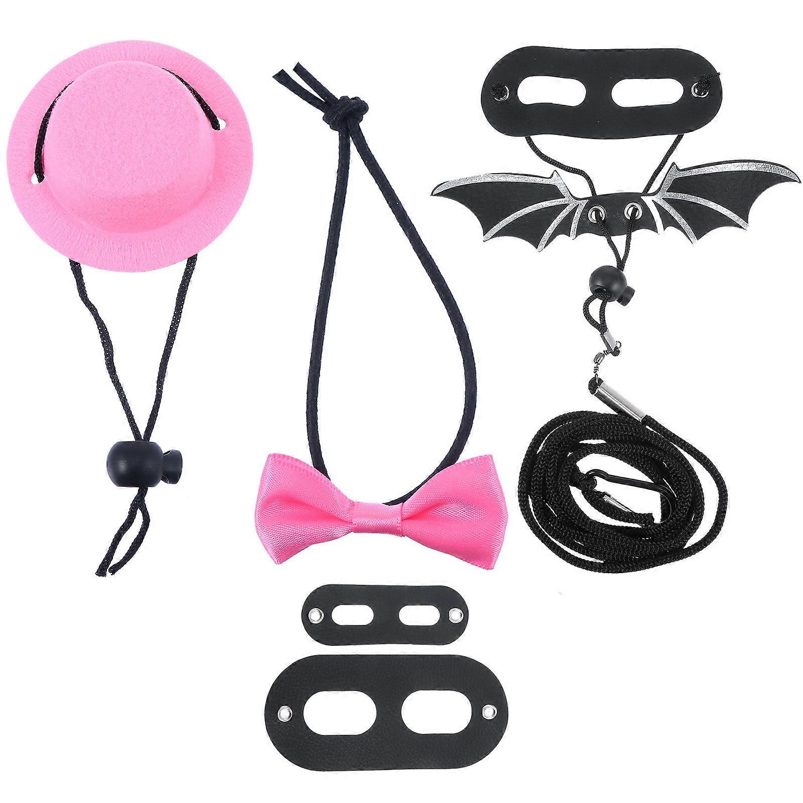 Valentine Lizard Traction Rope Costume Including Hat and Bowtie for Pets 1Set