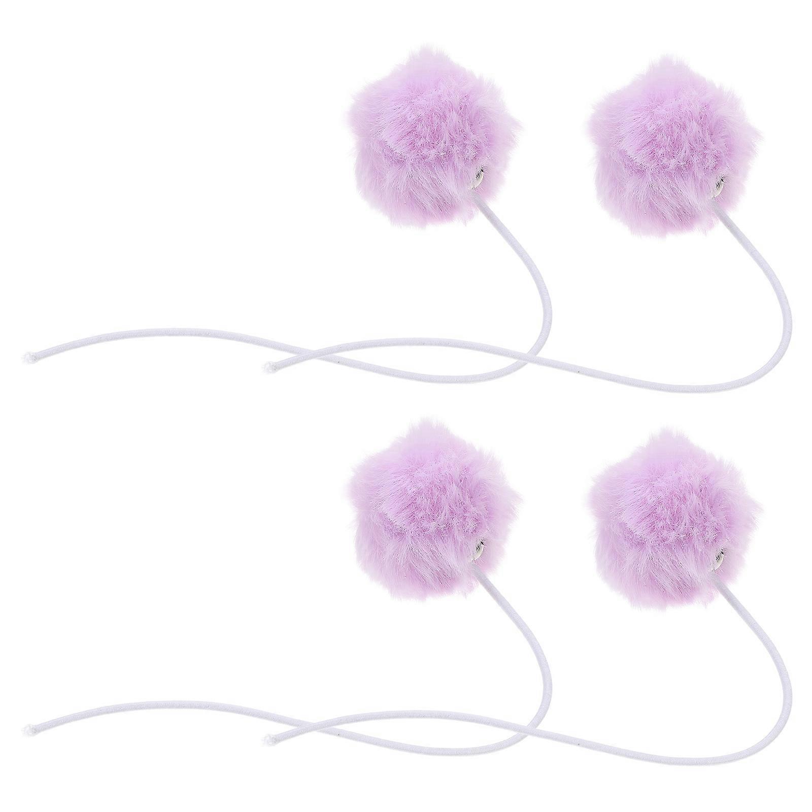 Cat Trees Replacement Hanging Plush Balls with Bell for Cat 4Pcs Set