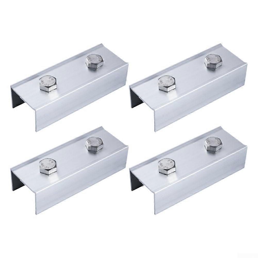 Solar Panel Rail Connector Photovoltaic Mounting System CShaped Weatherproof 120x40x30mm Flat And Sloped Roofs 4Pack