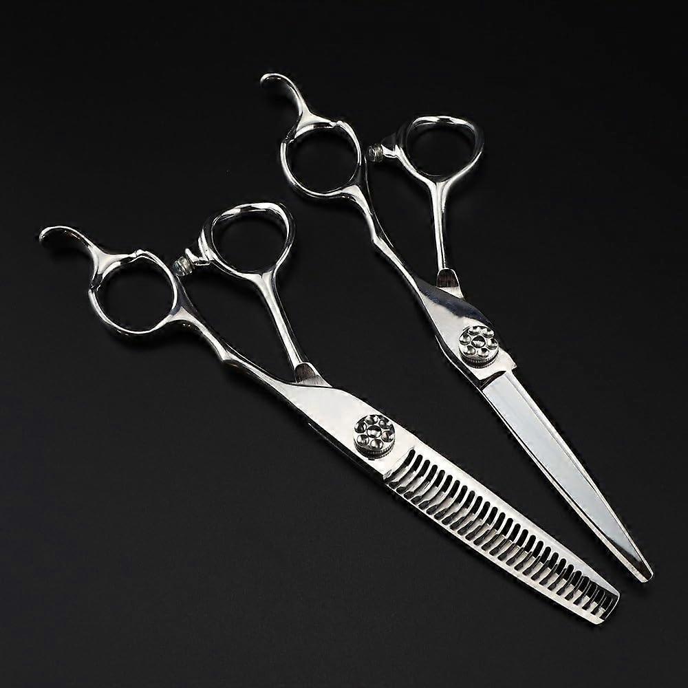 6 Inch Hair Cutting Scissors Set with Sharp Stainless Steel Blades and Ergonomic Handle Design