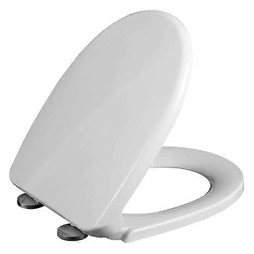 Universal Soft Close Toilet Seat White DShaped PP Lid 360° Adjustable Hinge Quick Release Easy Clean