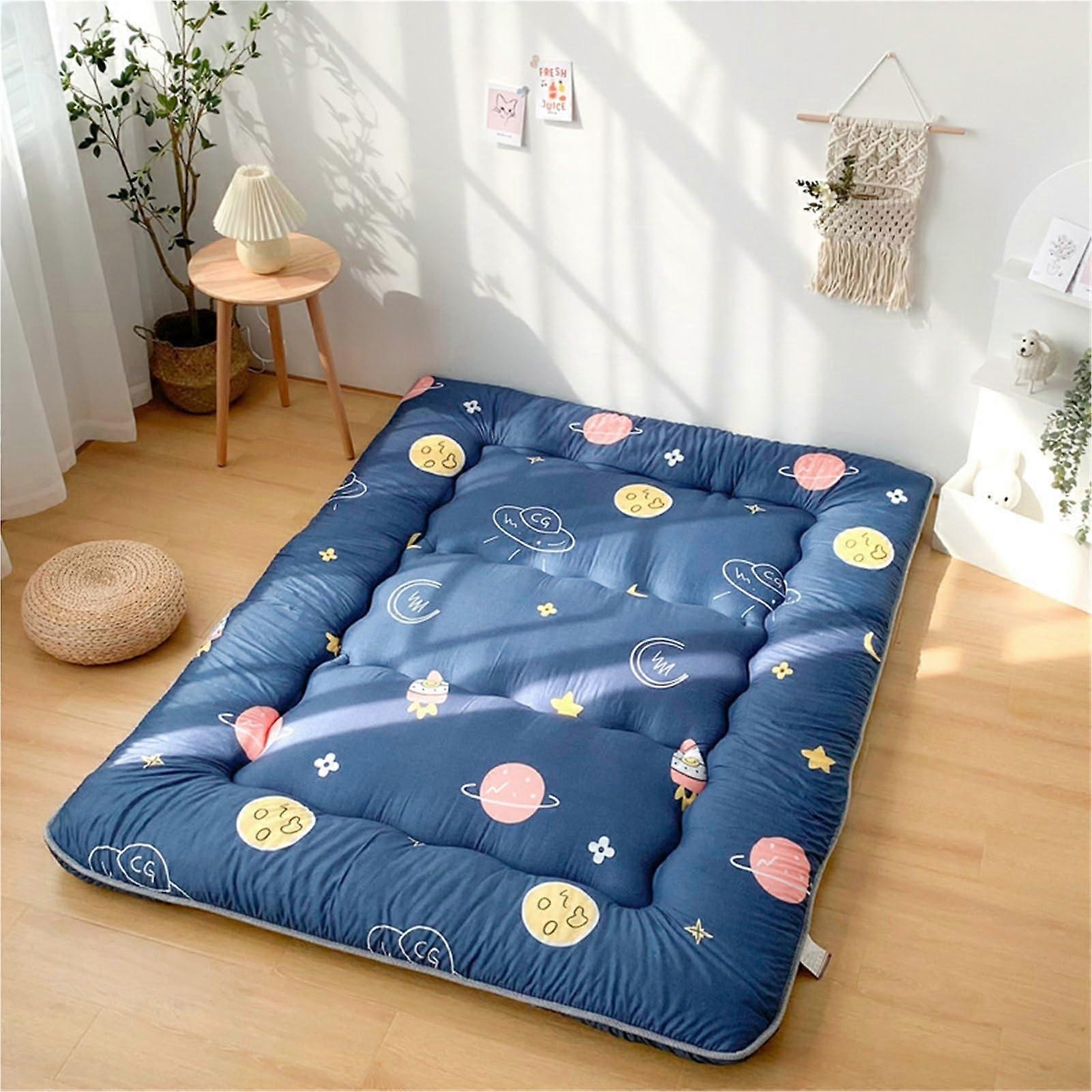 Japanese Futon Mattress 10cm Thick Foldable Tatami Floor Bed with Memory Foam Support 135x200cm