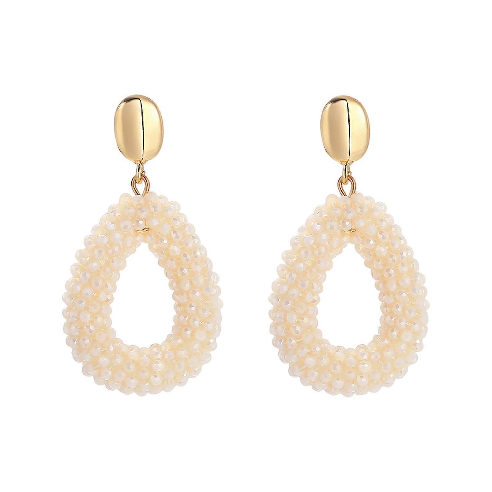 Stylish Teardrop Shape Drop Earrings Daily Wear Earrings Artificial Crystal Texture for Versatile Outfit Combinations  OW