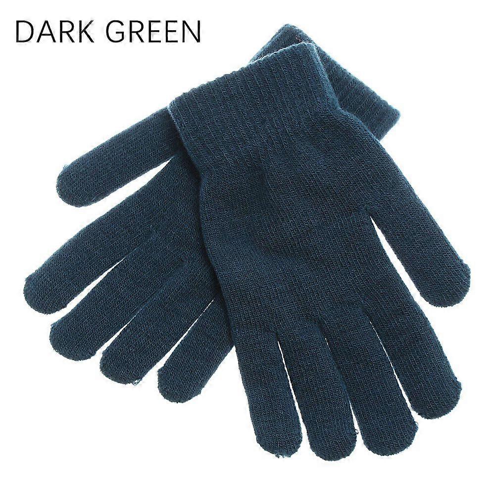 Unisex-Handschuhe mit dickem Futter und vollen Fingern, warm gerippt, gestrickt, für den Winter, wärmend, Handgelenkwärmer, Damen- und Herrenhandschuhe, Geschenkidee