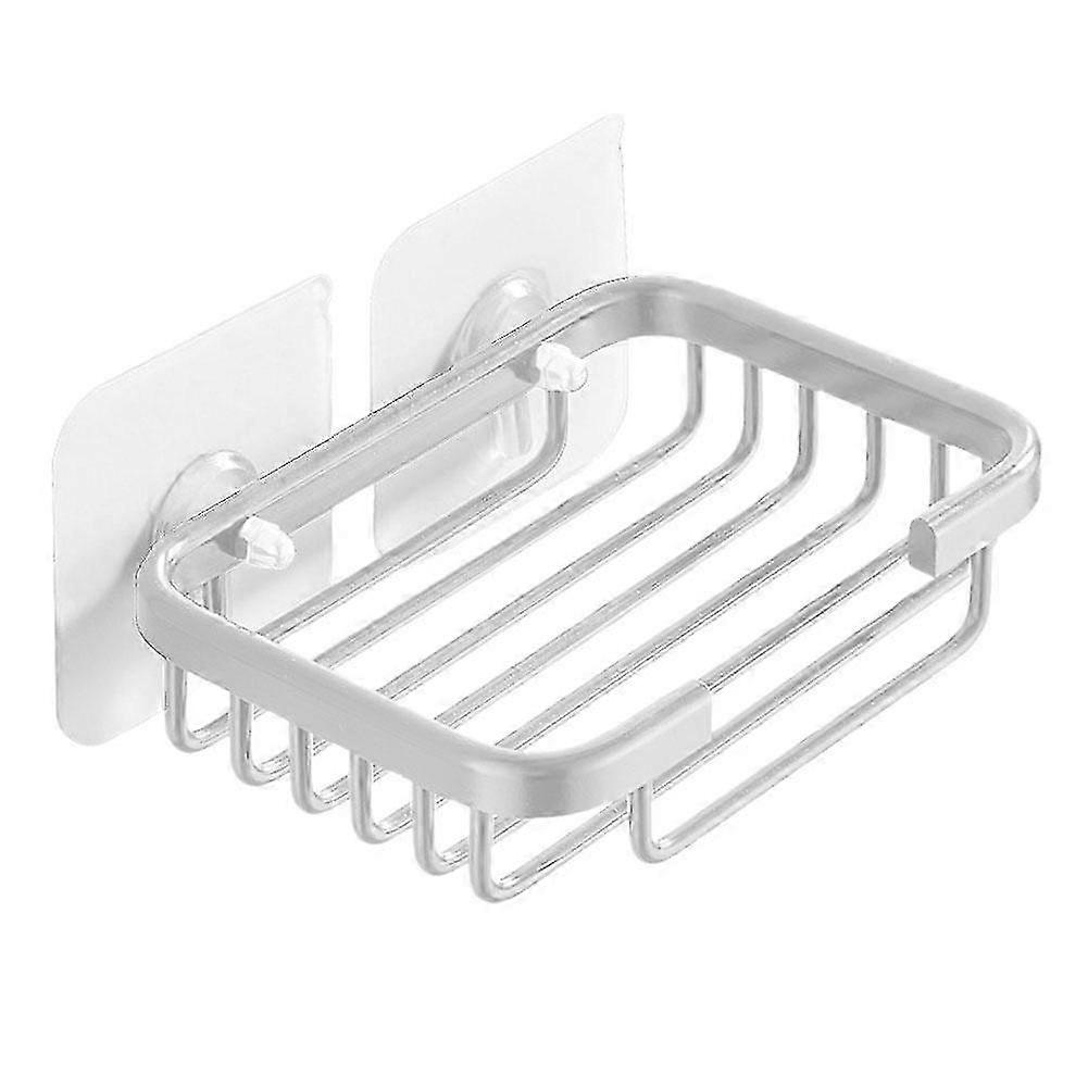 Space Saving Wall Mounted Soap Holder Strong Aluminum Rust Proof Easy Clean Bathroom Kitchen Organizer