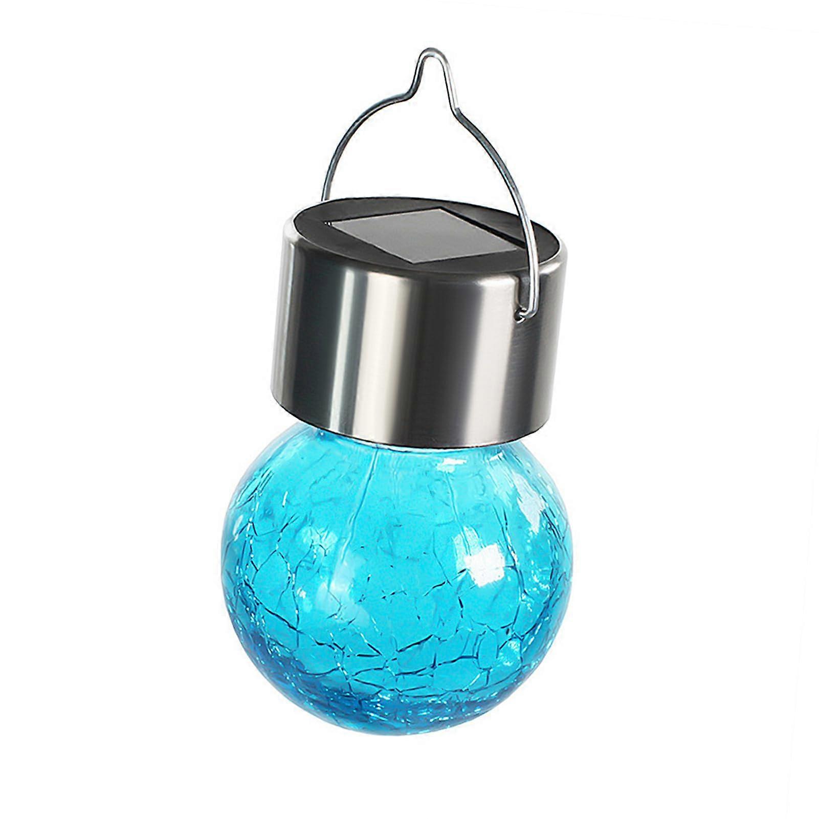 Solar Garden Lights Colorful Crackle Glass Globe with Automatic Lighting Control for Weddings