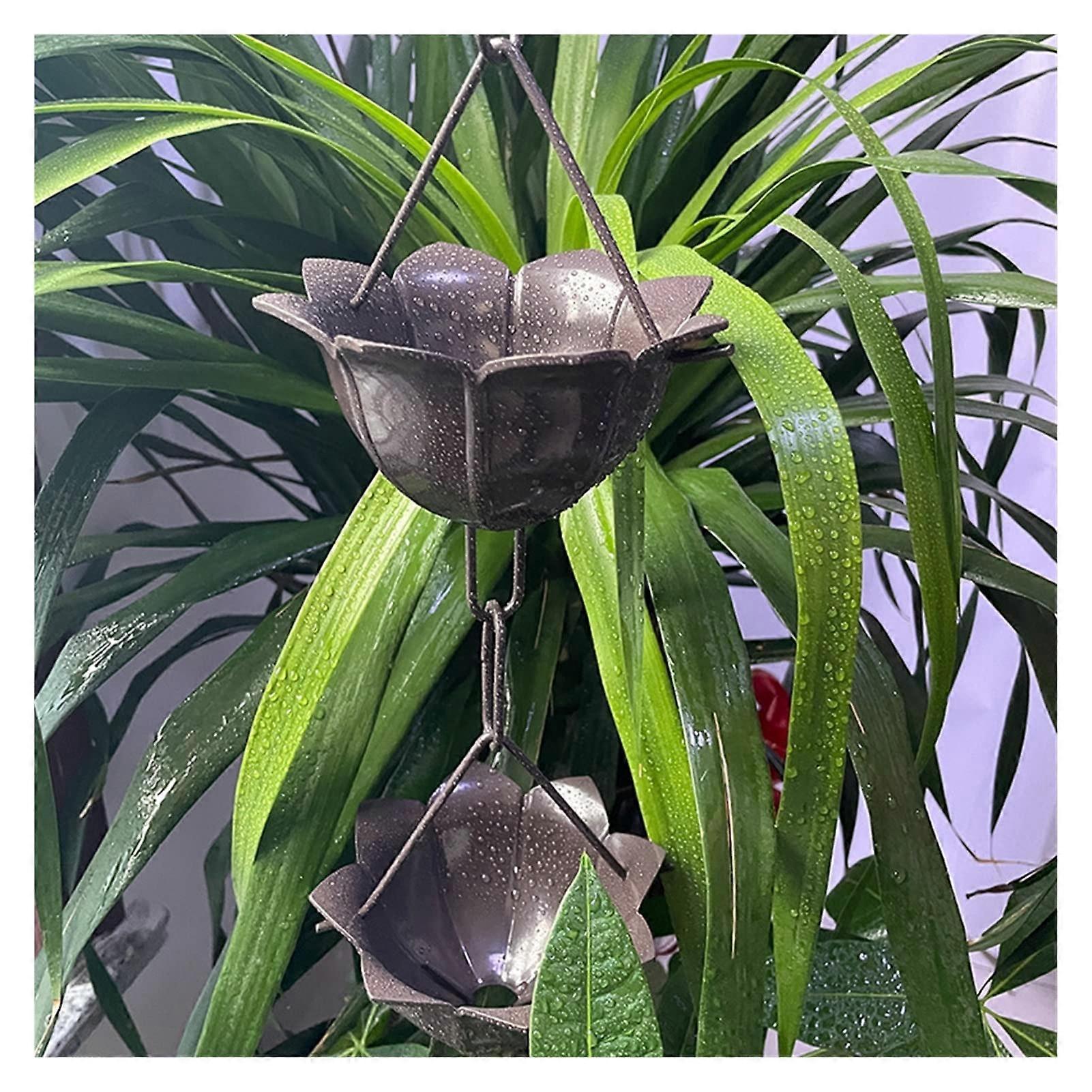 Rain Chain for Downspouts and Gutters Decorative SplashResistant Natural Flow Design