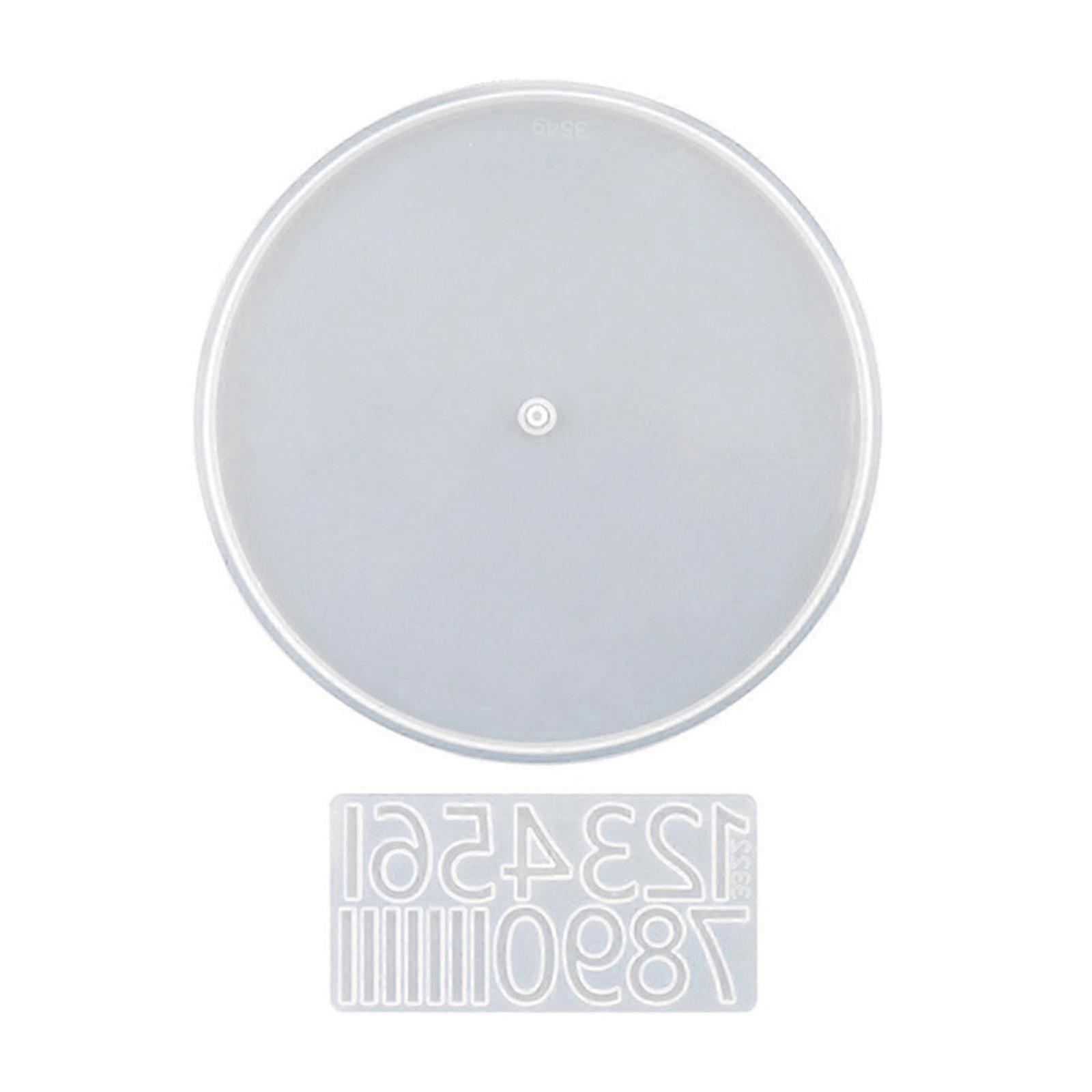 25-26 Silicone Round Resin Clock Mold with Timer Function Ideal for DIY Home Decor Epoxy Casting Projects