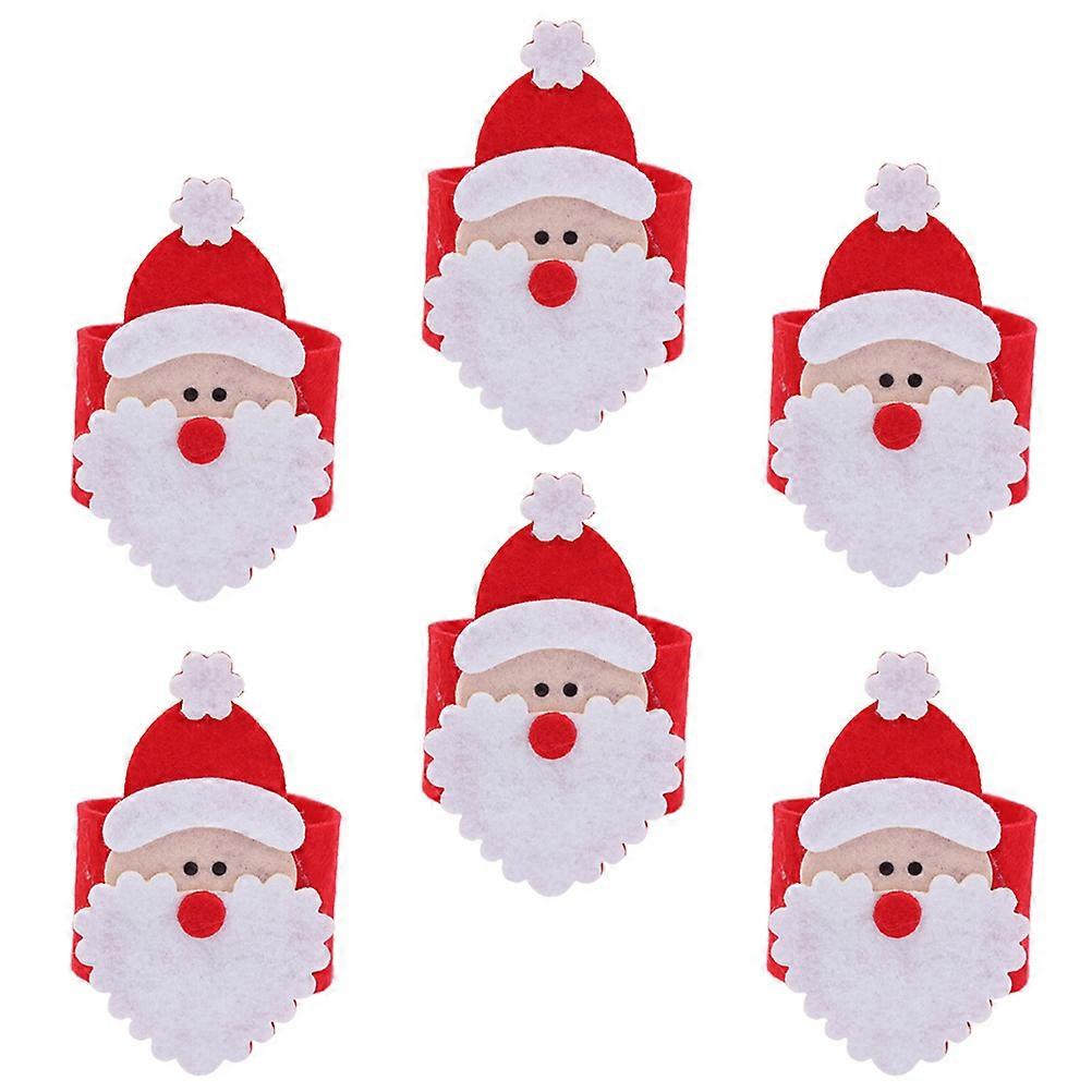 Christmas Santa Napkin Rings Function As Napkin Holders 12Pcs for Table Use