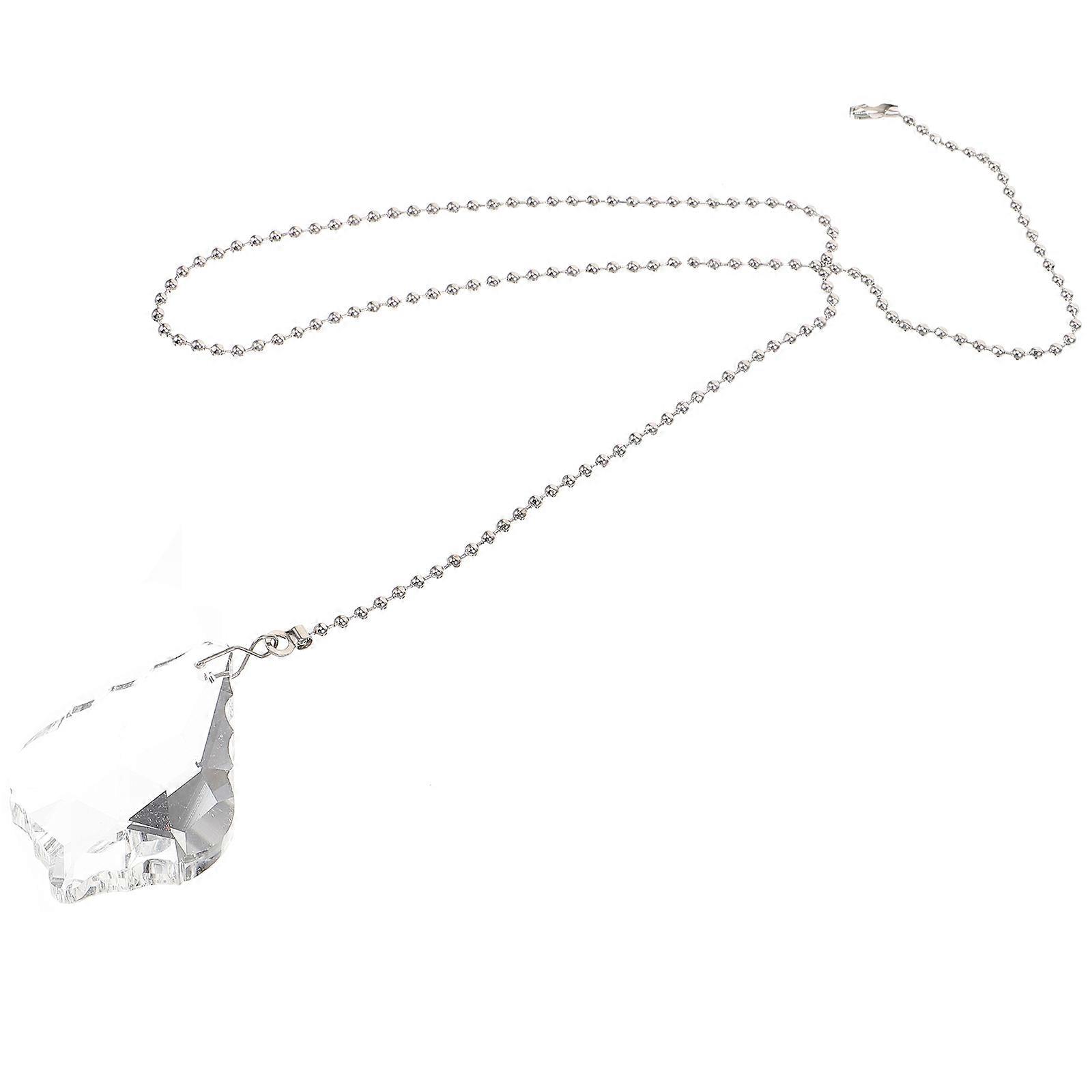Silver Ceiling Fan Pull Chain Crystal Lighting Beaded Chain 2Pcs Set