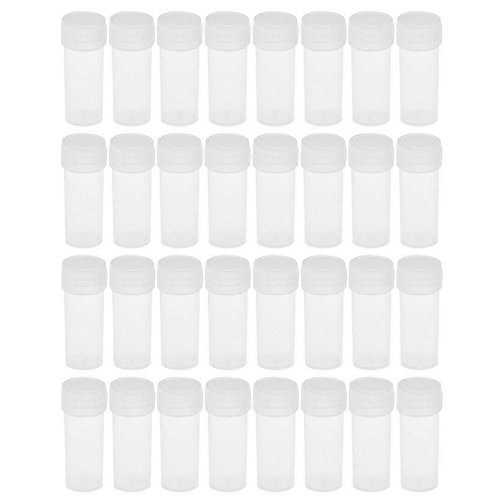 Plastic Test Tubes Empty Bottles with Screw Cap for Storage Use 200Pcs