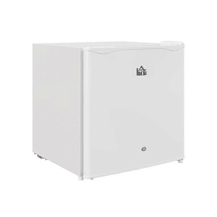 HOMCOM 46 Litre Lockable Countertop Fridge - Cream White