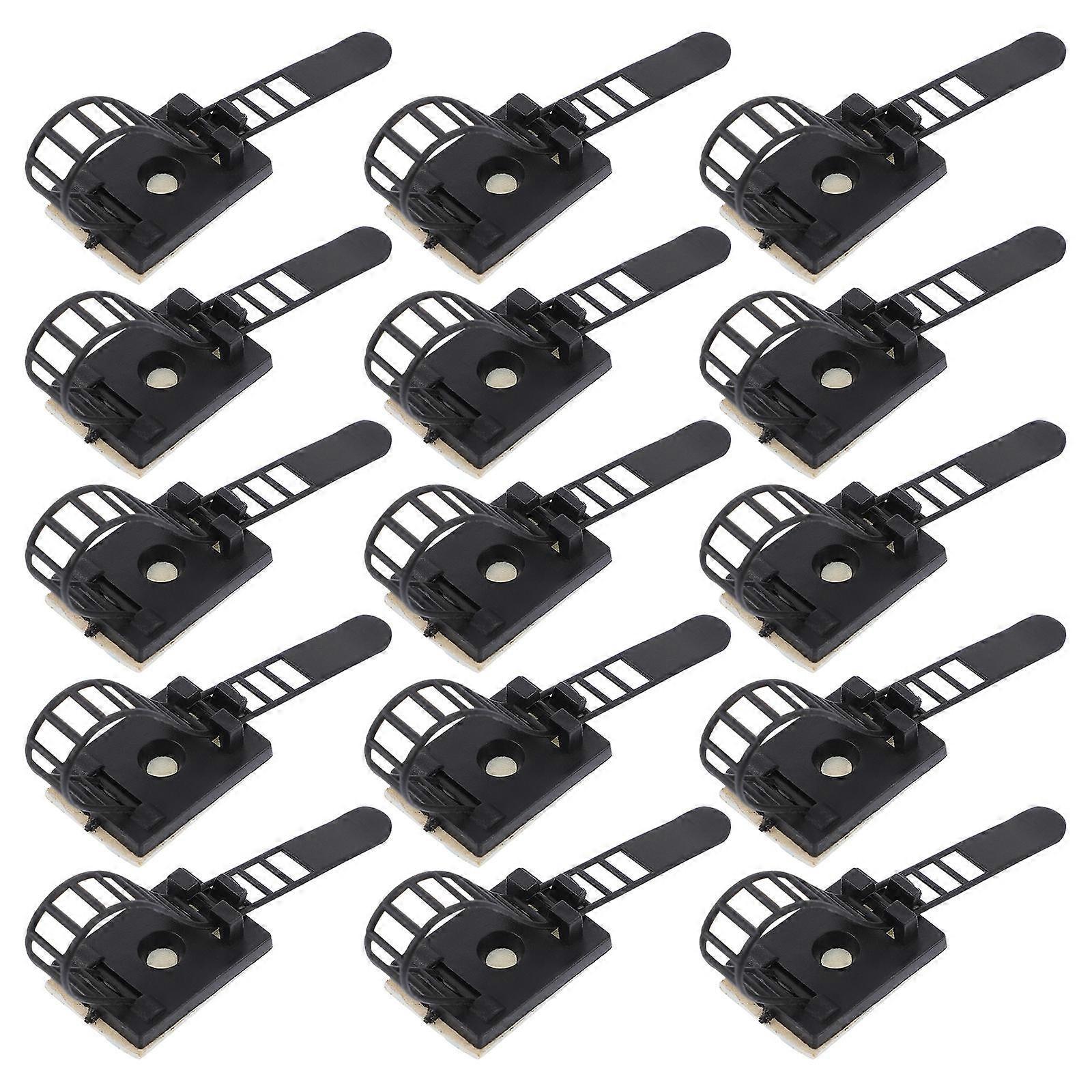 Wire Cord Holder Cable Straps for Cable 50Pcs Black Plastic Clips