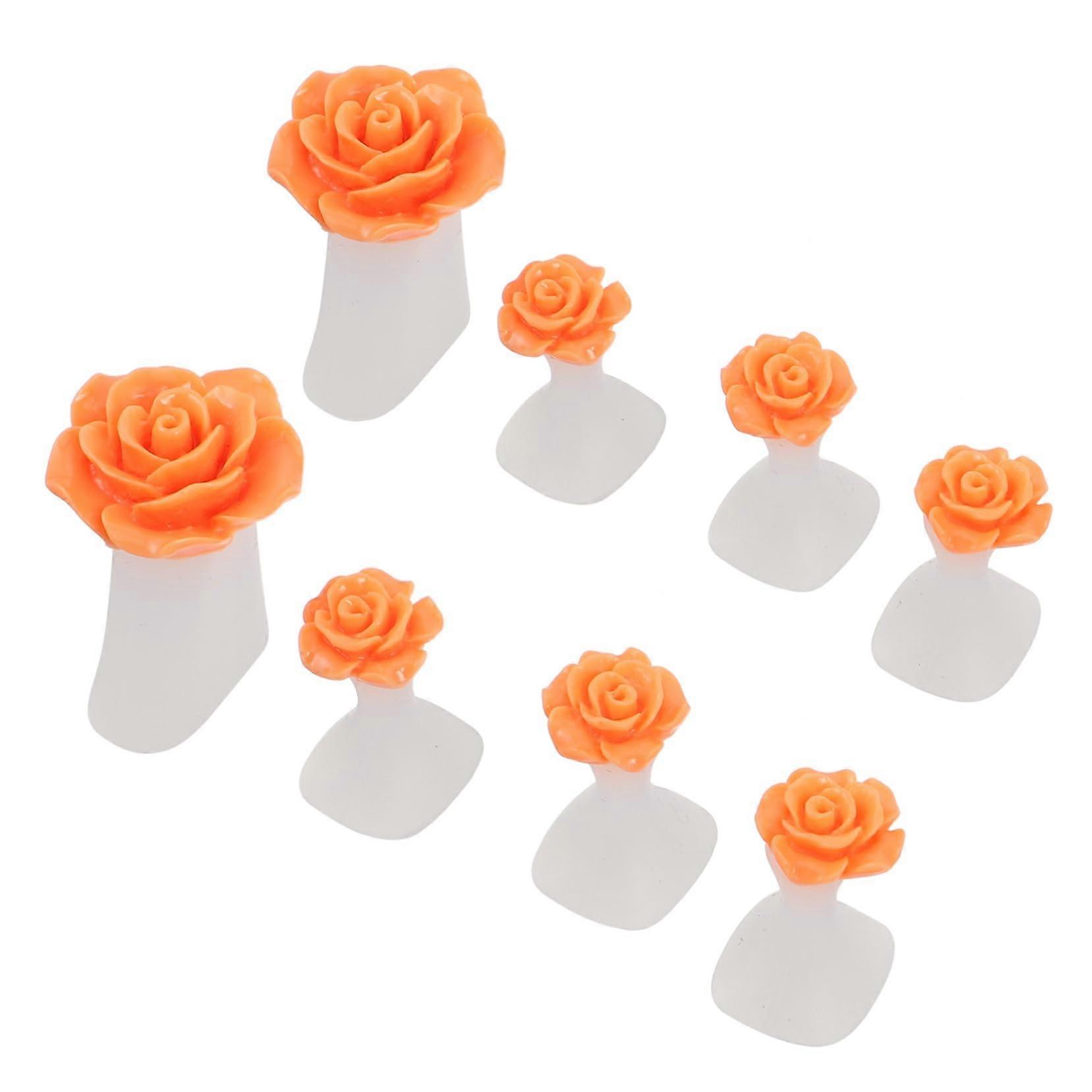 8pcs Silicone Toe Separators Cute Rose Design for Pedicure Manicure Prevents Nail Crowding