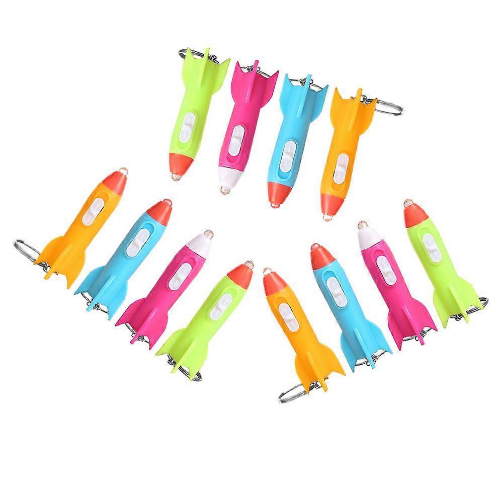 12pcs Creative Rockets Head Designed Keychains Handbag Pendants Key Pendants