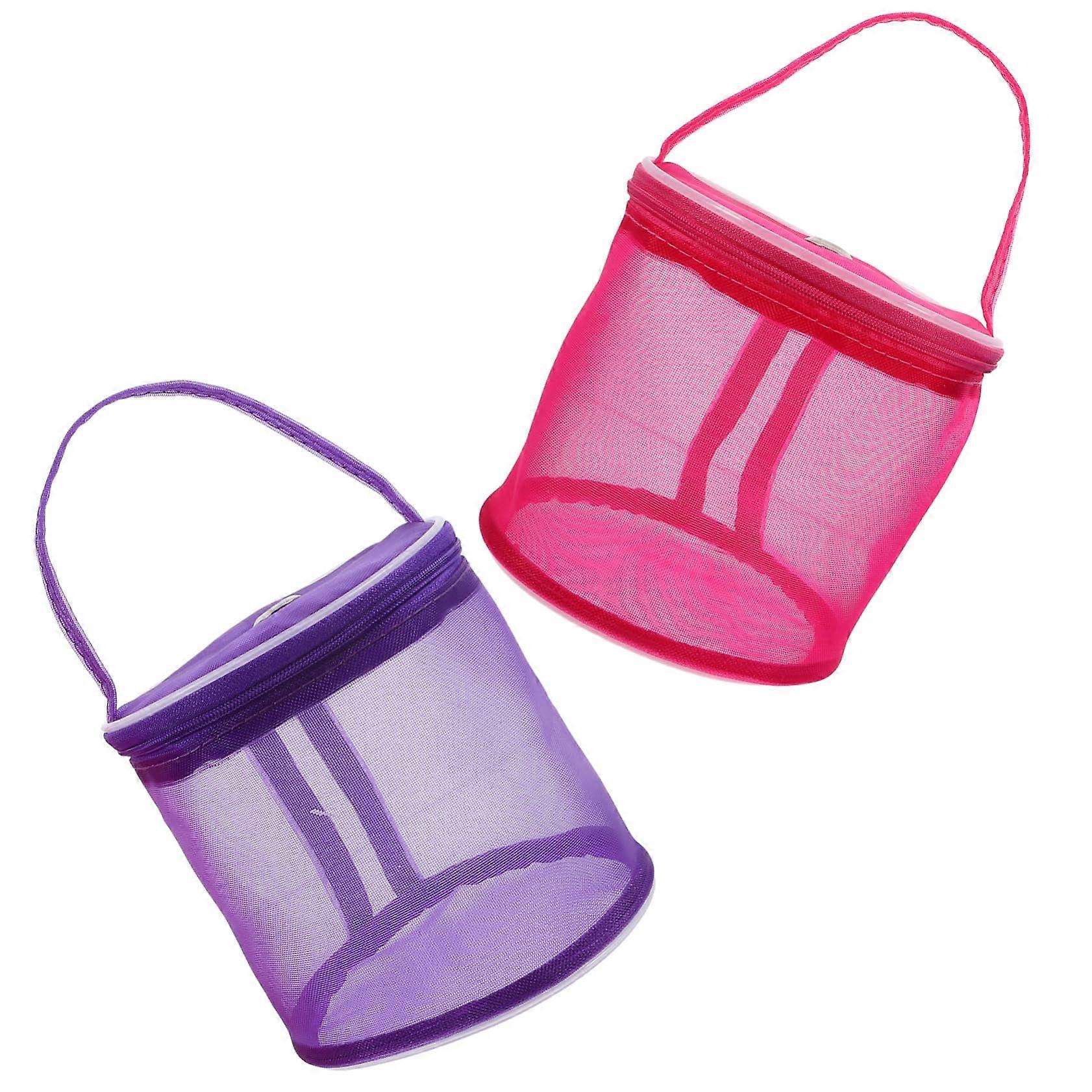 2pcs Large Capacity Yarn Storage Bag with Mesh Exterior for Crochet and Knitting Projects